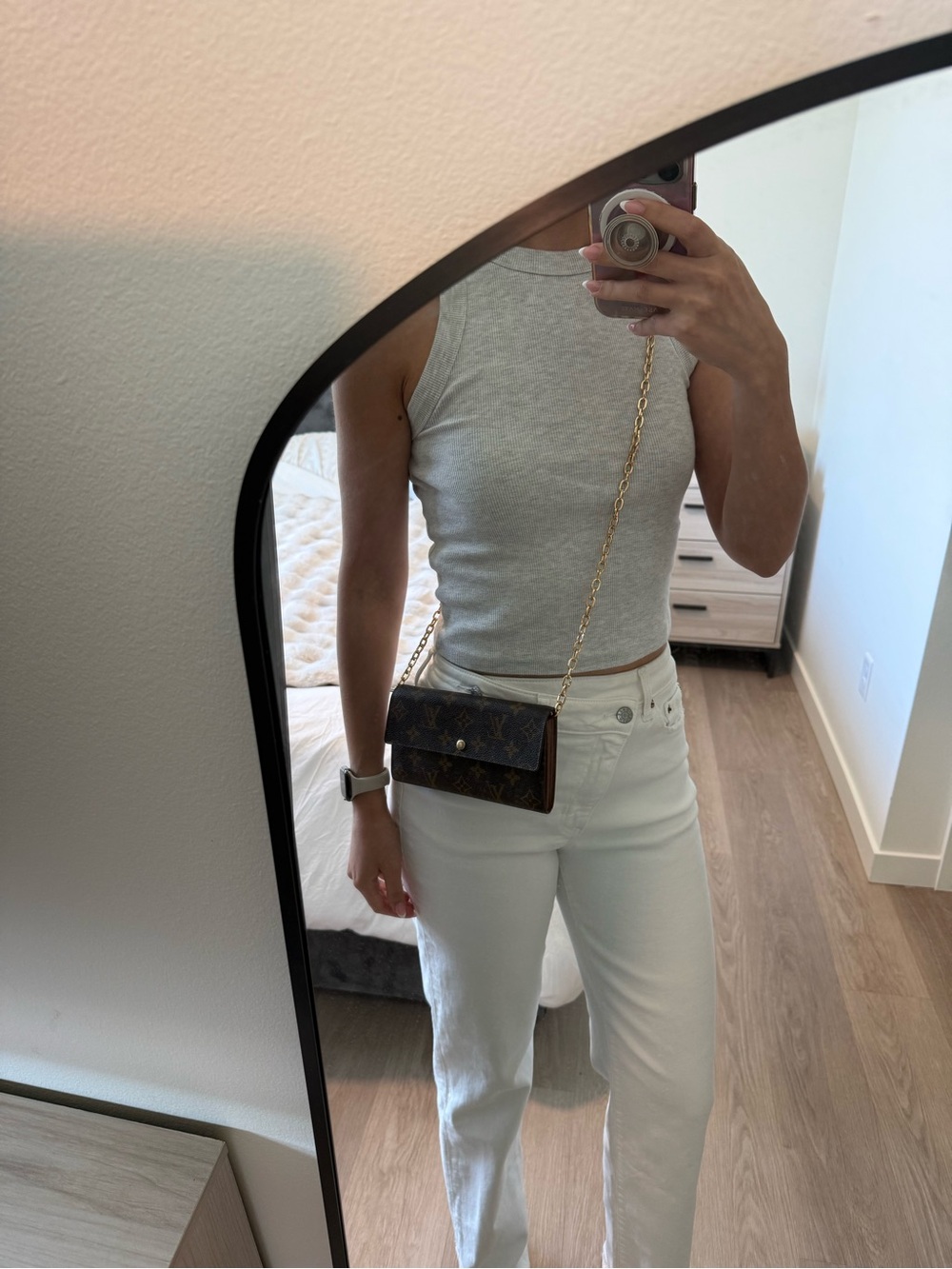 Louis Vuitton Monogram Canvas Trifold Wallet W/Insert & Chain For Crossbody Wear - Picture 2 of 10